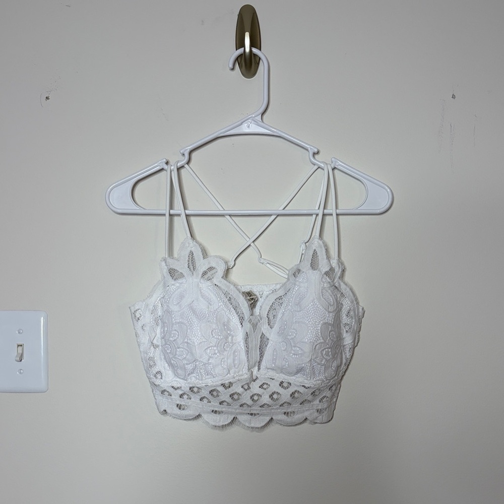 Zenana White Lace Bralette